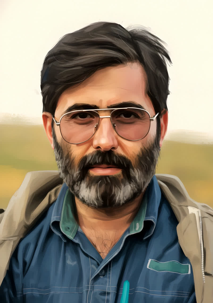 تصویرسازی چهره شهید سید مرتضی آوینی